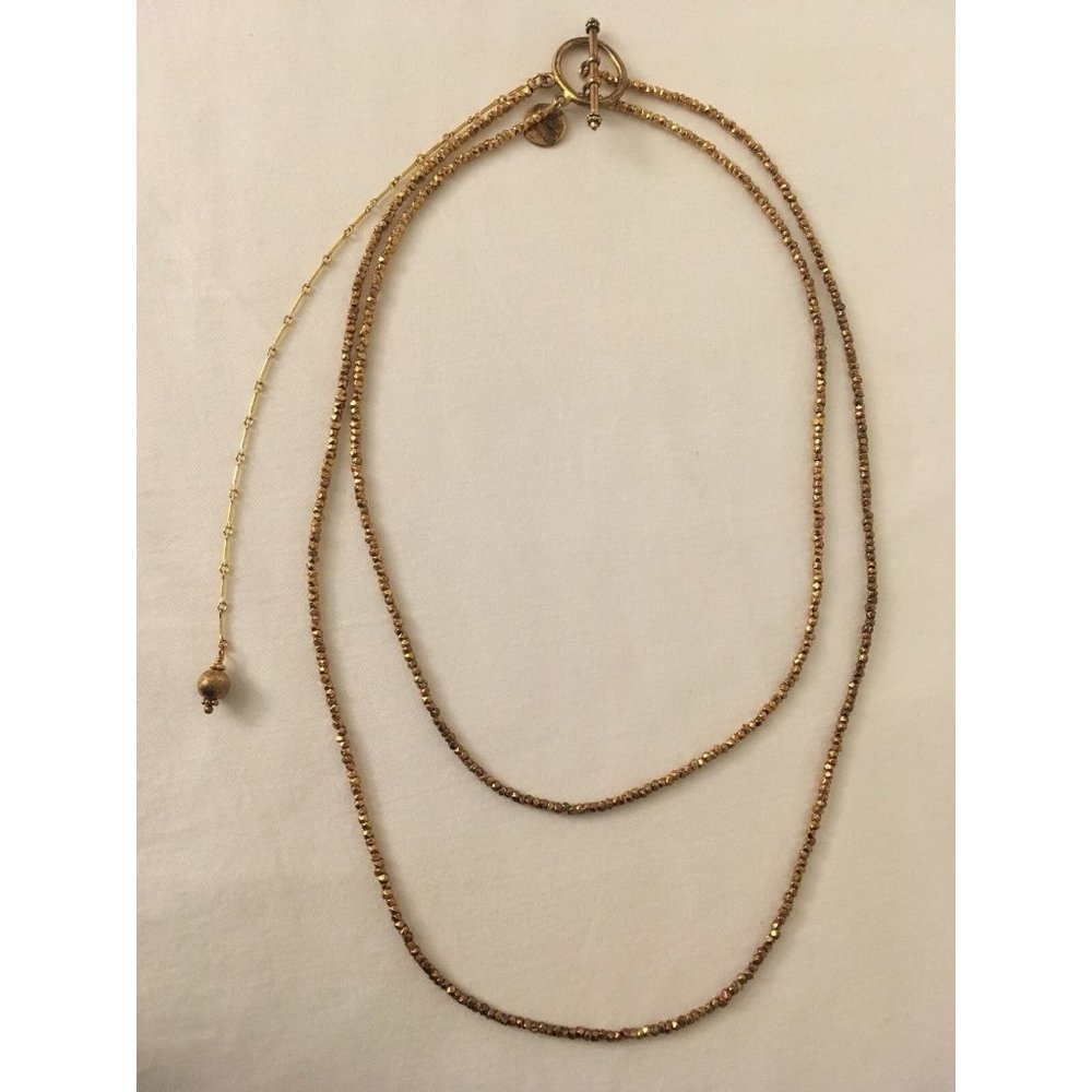 Anthropologie Robindira Unsworth 22k Gold Vermeil Prospector Strands necklace